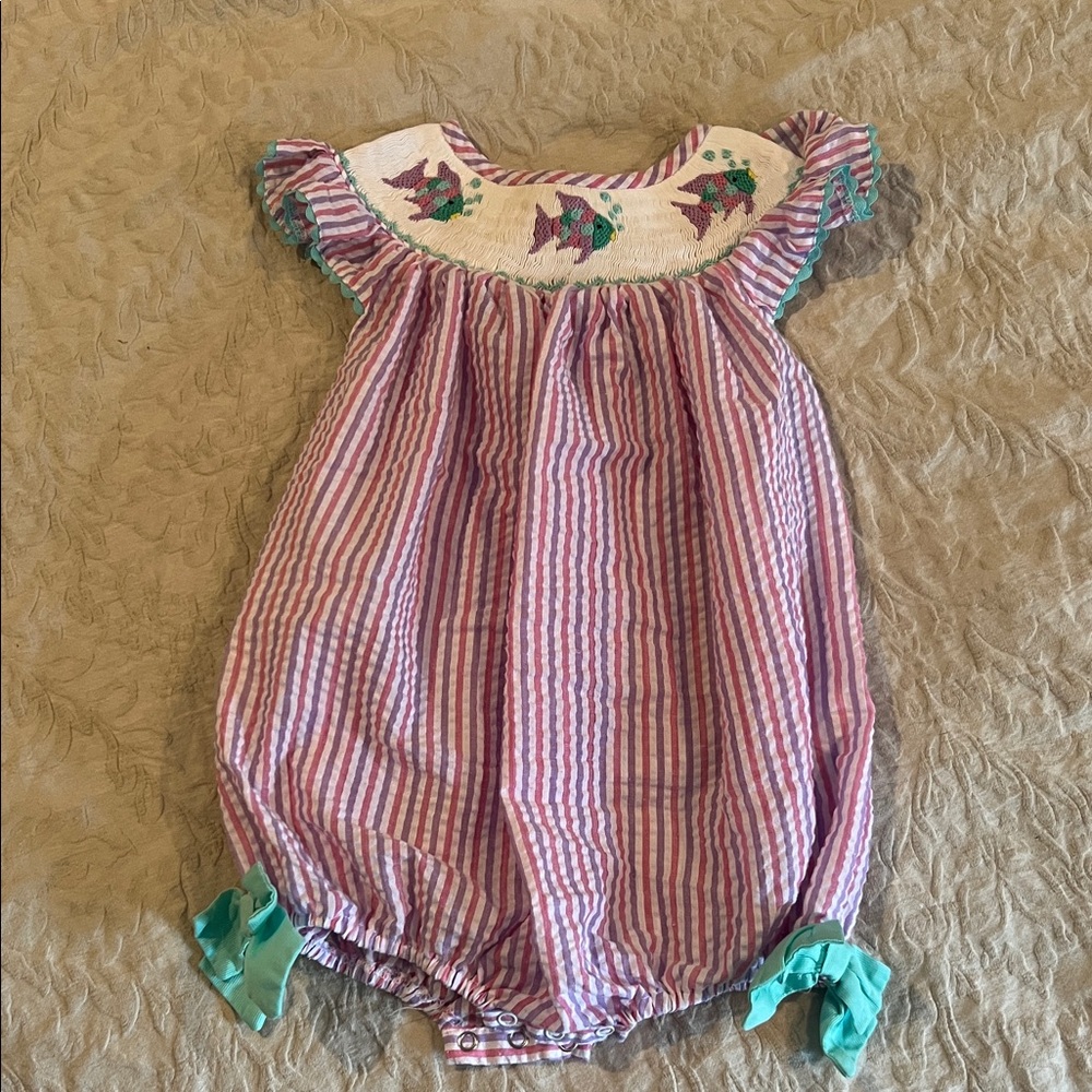 Striped Pink and Blue Kids Bodysuit